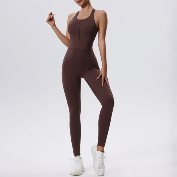 Women Sexy Backless Yoga Jumpsuit Sportswear Workout Bodysuits Fitness Rompers One-Piece Sleeveless Gym Set Sports Clothing - Image 4