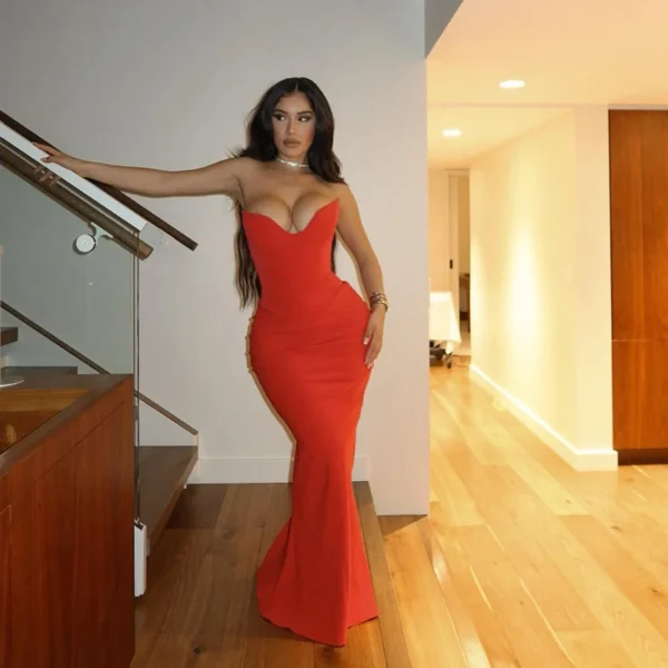 WannaThis Corsets Tube Sleeveless Midi Dress Prom New In Backless Bodycon Sexy Elegant Cheap Street Evening Formal Dresses 2023 - Image 2