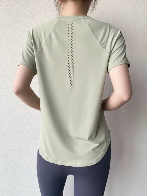 Sportswear Woman Gym 2024 Yoga Clothes Women T-Shirt Short Sleeve Quick Dry Fitness Top Breathable Running Shirt Yoga Wear - Image 2