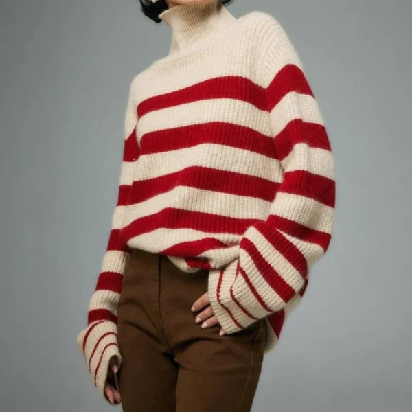 Red Striped Sweater White Jumpers Autumn Winter Long Sleeve Women Thick Y2k Black Spring 2024 Sweaters Y2k E-girl Pullovers