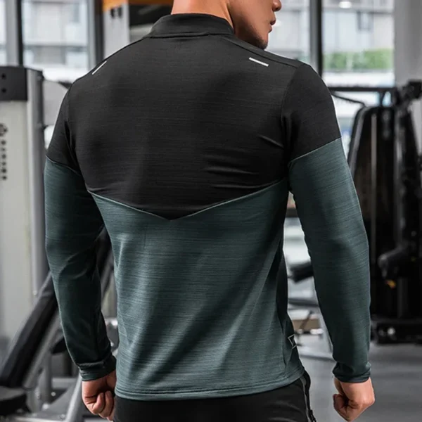 Mens Gym Compression Shirt Male Rashgard Fitness Long Sleeves Running Clothes Homme Tshirt Football Jersey Sportswear Dry Fit - Image 2