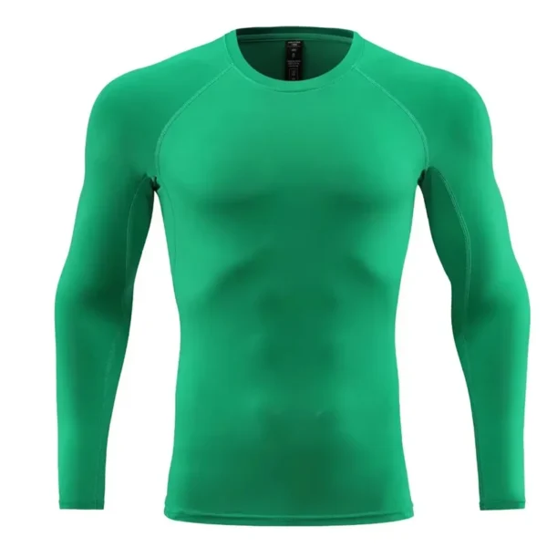 Men Long Sleeve Slim Tops Tees Sportswear Gym Fitness Compression T-shirt Running Football Jersey Outdoor Jogging Tight Quick - Image 3