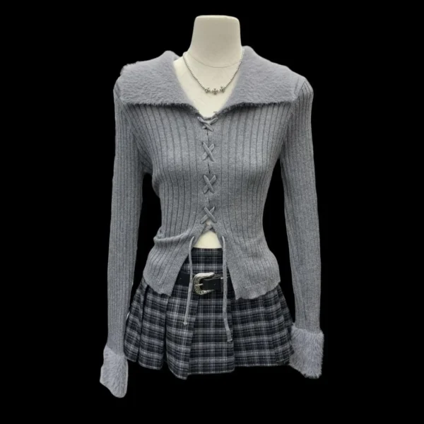 Harajuku Soft Women's Clothes y2k Aesthetic Vintage 90s Crop Tops Y2K Female Winter Fashion American Casual Slim Chic Streetwear