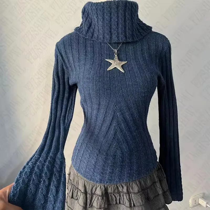 Deeptown Black Gothic Cat Women Sweater Y2k Harajuku Japanese Fashion Oversized Knit Pullovers Grunge Vintage Streetwear Autumn - Image 5