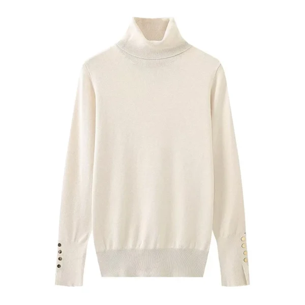 YENKYE Autumn 2023 Women Long Sleeve Basic Turtleneck Knit Sweater Casual Pullover Knitwear - Image 6