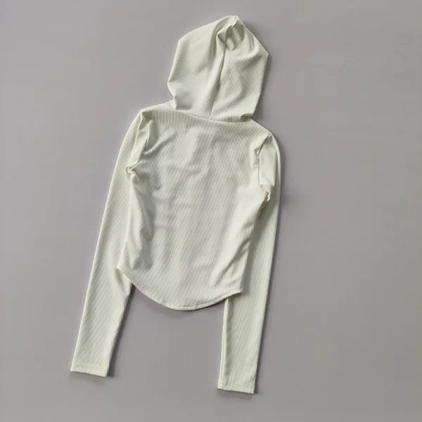 Women Hooded Running Jackets Cycling Coat Yoga Clothing Jogging Shirt Tights Thin Outdoor Sports Clothes Sportswear - Image 2