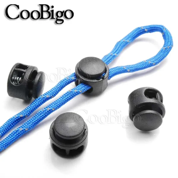 20pcs Spring Cord Lock Stopper Rope Clamp Toggle Clip Buckle Backpack Sportswear Shoelace Paracord Lanyard Colorful Plastic - Image 4