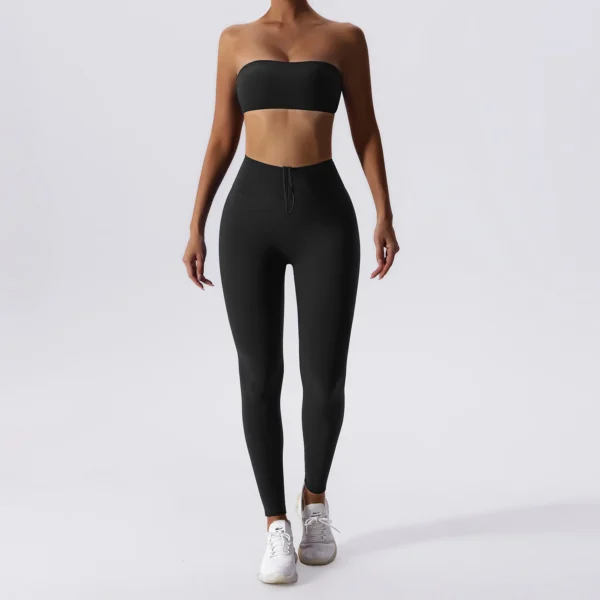 Yoga Set 2 Piece High Waist Leggings Sports Bra Women's Tracksuit Gym Workout Push Up Running Clothes Sportswear Fitness Suit - Image 2