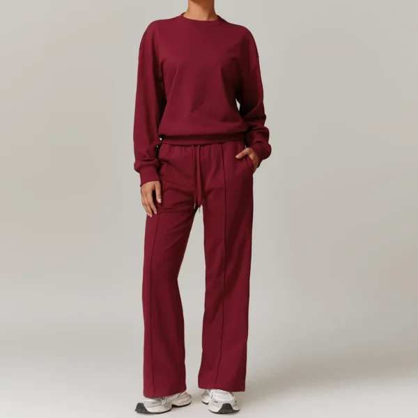 Sportswear 2 Pieces Yoga Set Gym Clothes Sportswear Yoga Suits For Women Fitness Set Tracksuits Sports Long Sleeved Gym Trousers - Image 5