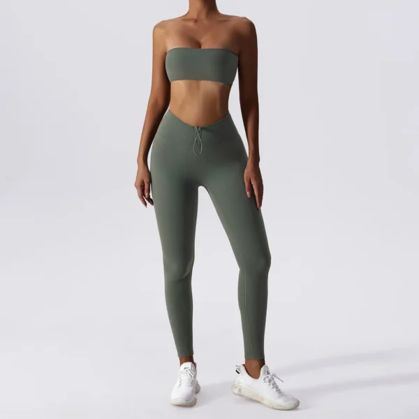 Yoga Set 2 Piece High Waist Leggings Sports Bra Women's Tracksuit Gym Workout Push Up Running Clothes Sportswear Fitness Suit - Image 3