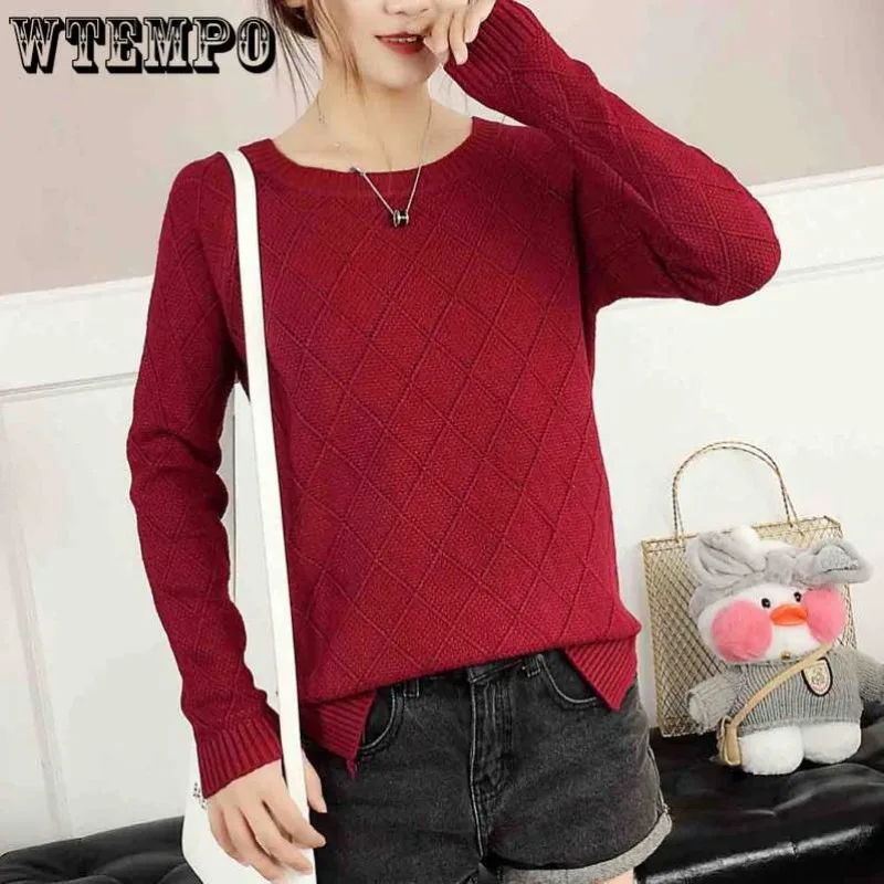 WTEMPO Autumn Winter Basic Turtleneck Knitted Bottoming Warm Sweaters Women's Pullovers Long Sleeve Pullover Jumper Tops - Image 2
