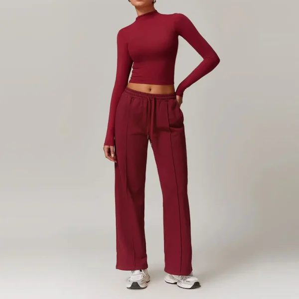 Sportswear 2 Pieces Yoga Set Gym Clothes Sportswear Yoga Suits For Women Fitness Set Tracksuits Sports Long Sleeved Gym Trousers