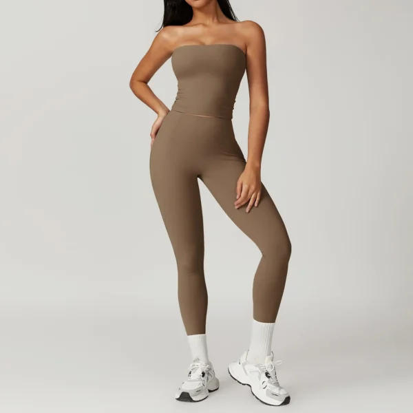 2PCS Yoga Set Gym Clothes Sportswear Yoga Suit For Women Fitness Set Tracksuits Sports Bra High Waist Leggings Gym Bell-bottoms - Image 6