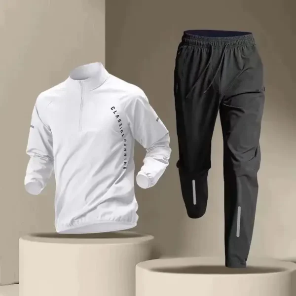 Korean Casual Sports Suit Men's and Youth Sportswear Sets Breathable Running Suit Long Sleeve Pants Fitness Basketball Suit