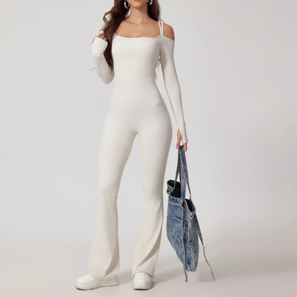 Yoga Jumpsuit Women's Gym Fitness Bodysuits Sports Overalls for Woman Tracksuit Yoga Clothing Female Flared Trousers Sportswear - Image 2