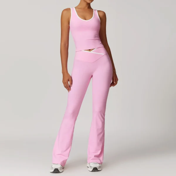 Yoga Set 2 Pieces Workout Outfits Fitness Sportswear Gym Tracksuit High Waist Leggings Sports Bra Athletic Wear Women Clothes - Image 4