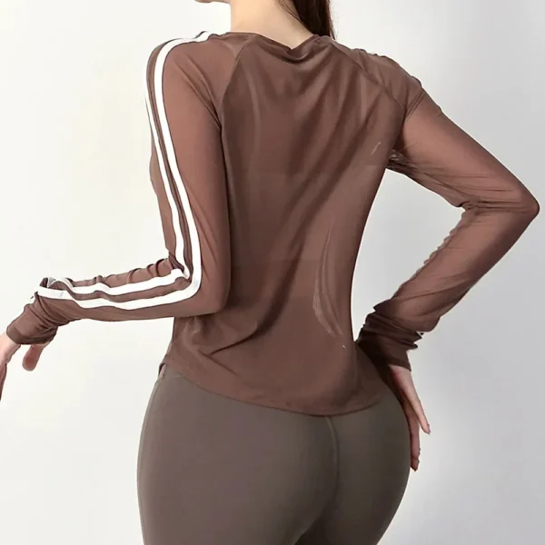 Cloud Hide HOT Girl Sports Shirts Women Top Fashion Yoga T-Shirts Gym Lady Workout Cover-up Autumn Long Sleeve Blouse Sportswear - Image 4