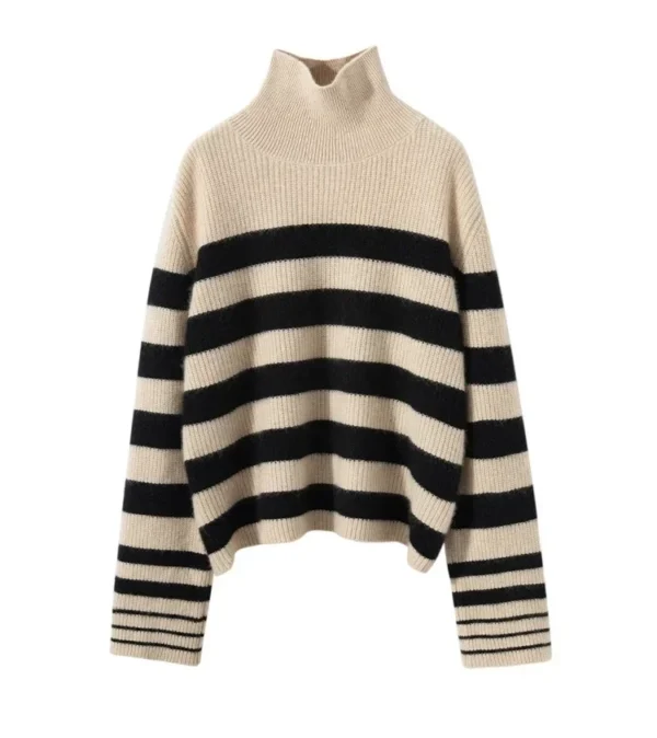 Red Striped Sweater White Jumpers Autumn Winter Long Sleeve Women Thick Y2k Black Spring 2024 Sweaters Y2k E-girl Pullovers - Image 6