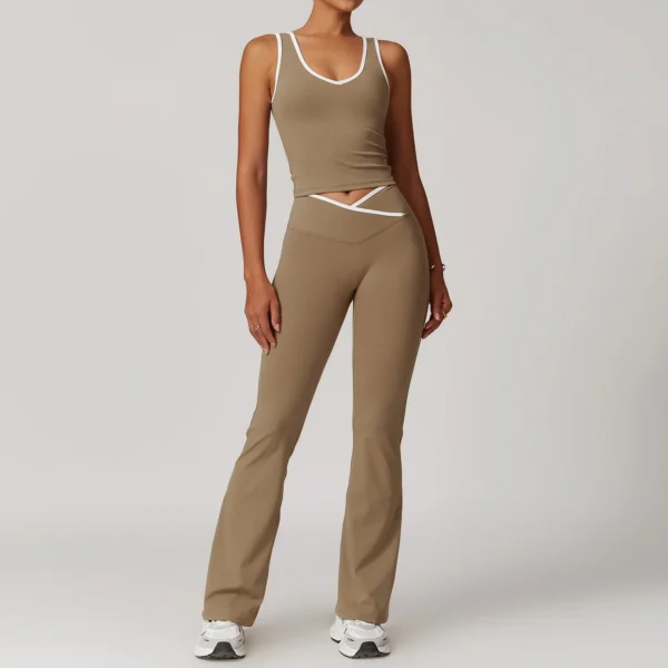 Yoga Set 2 Pieces Workout Outfits Fitness Sportswear Gym Tracksuit High Waist Leggings Sports Bra Athletic Wear Women Clothes - Image 5