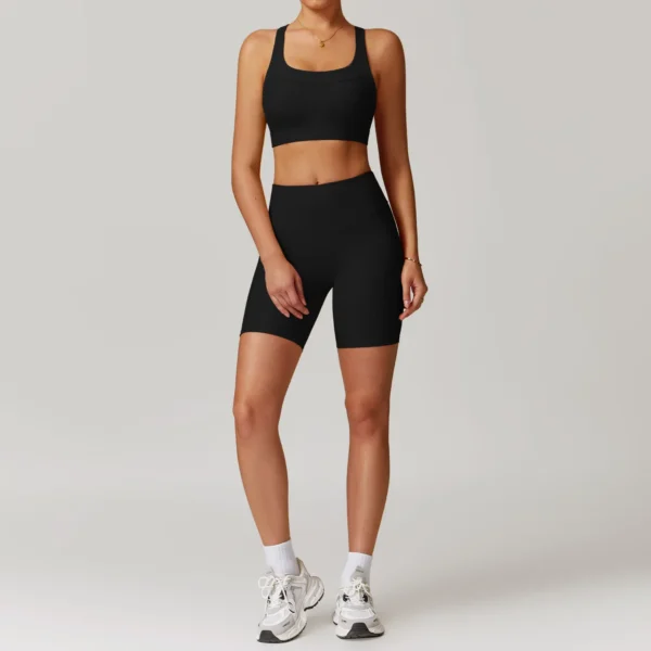 2PCS Fitness Yoga Set Women Solid Color Gym Tracksuits Female Running Push Up Sportswear Breathable Workout Clothes Sports Suits - Image 6