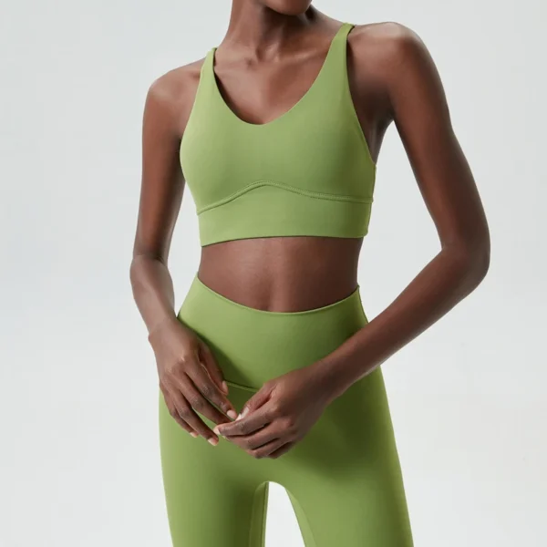 Women Two Pieces Fitness Yoga Set Buttery Soft Stretch Fabric Gym Suit Slim Fit Breathable Quick Dry Sportswear Workout Clothes - Image 4