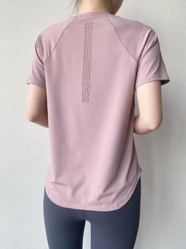 Sportswear Woman Gym 2024 Yoga Clothes Women T-Shirt Short Sleeve Quick Dry Fitness Top Breathable Running Shirt Yoga Wear - Image 4