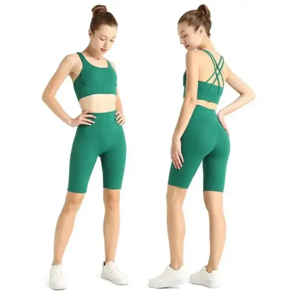 2 piece Sportswear Yoga Sets Breathable Fitness Suit Leggings And Tops Fitness Sports Suits Pilates Running Women's Tracksuit - Image 2