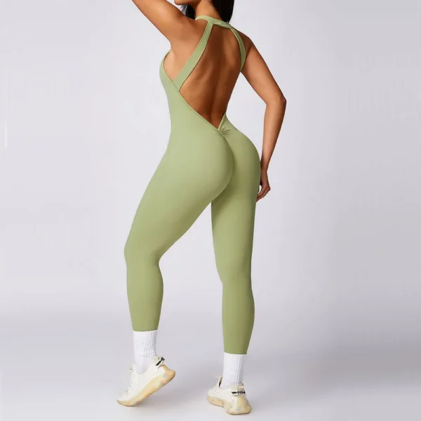 Gym Jumpsuit Women Set Training Yoga Suit Sportswear Sports Jumpsuit Fitness Rompers Workout Clothes Sexy Scrunch Butt Bodysuits - Image 2