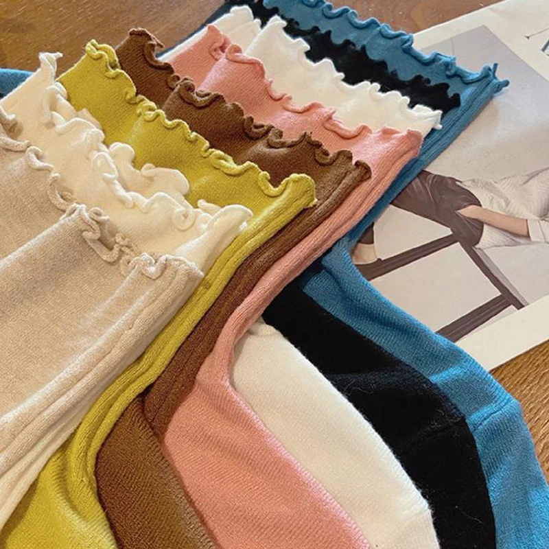 Rimocy Fold Turtleneck Jumper Women Autumn Winter High Elastic Solid Color Sweater Woman Simple All Match Bottoming Top Female - Image 4