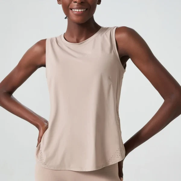 Summer Sleeveless Yoga T-Shirt Women Loose Fitness Running Tank Top Breathable Quick Dry Gym Vest Female Workout Sportswear - Image 6