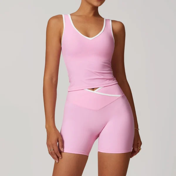 Yoga Set 2 Pieces Workout Outfits Fitness Sportswear Gym Tracksuit High Waist Leggings Sports Bra Athletic Wear Women Clothes - Image 3