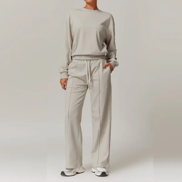 Sportswear 2 Pieces Yoga Set Gym Clothes Sportswear Yoga Suits For Women Fitness Set Tracksuits Sports Long Sleeved Gym Trousers - Image 4