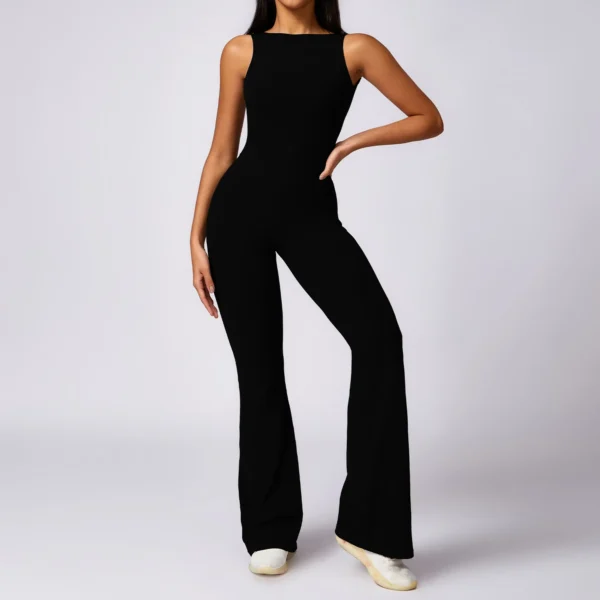 Sexy V Back Jumpsuit Gym Set Women Sports Jumpsuit Women Training Yoga Suit Fitness Rompers Stretch Workout Bodysuits Sportswear - Image 5