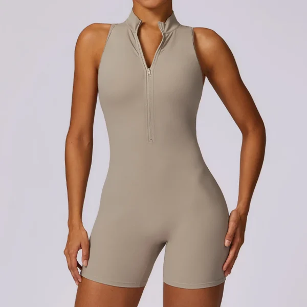 New Dance Women's Workout Tracksuit Sportswear Yoga Set Fitness Bodysuit Sexy Gym Clothes Yoga Suit Zipper Jumpsuit - Image 3