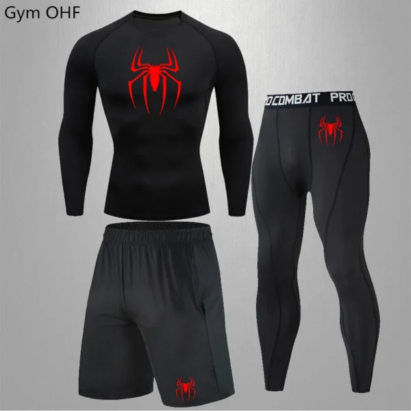Suits Compression Sports Men Sportswear Gym Fitness Tracksuit Men's Running Sets Basketball Football Training Tights Jogging