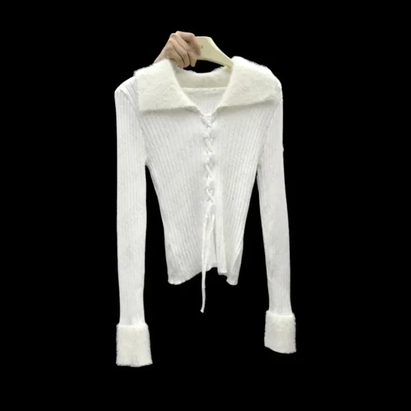 Harajuku Soft Women's Clothes y2k Aesthetic Vintage 90s Crop Tops Y2K Female Winter Fashion American Casual Slim Chic Streetwear - Image 3