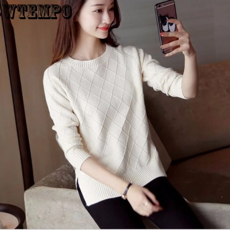 WTEMPO Autumn Winter Basic Turtleneck Knitted Bottoming Warm Sweaters Women's Pullovers Long Sleeve Pullover Jumper Tops - Image 5