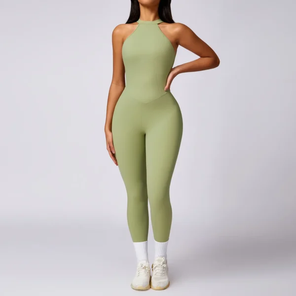 Romper Backless Set Workout Jumpsuit Fitness Bodysuit Siamese Sportswear Women Tracksuit Gym Clothes One-piece Playsuit Yoga Set - Image 6