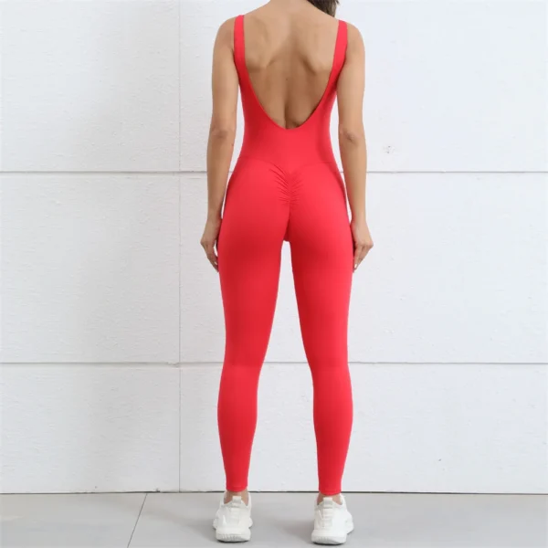 2025 Pad Gym Women Yoga Suit Training Sportswear Women Sports Jumpsuit Fitness Rompers Stretch Female Push Up Workout Bodysuits - Image 2