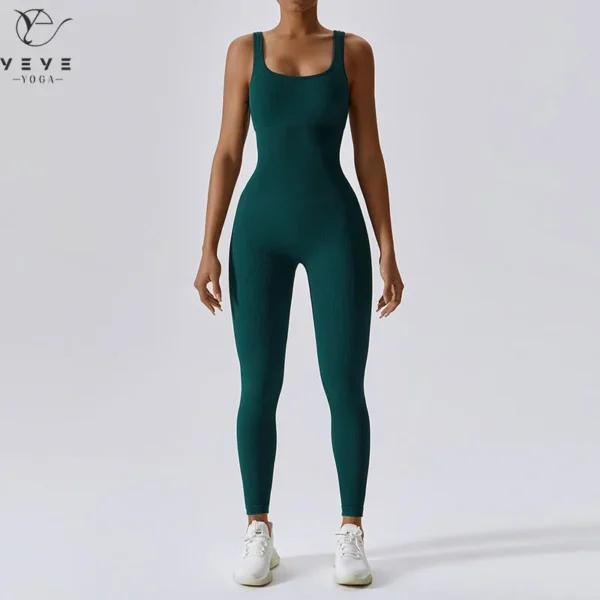 Women's Yoga One Piece Tracksuit Jumpsuit Seamless Sportswear Yoga Suit Gym Push Ups Fitness Workout Bodysuit