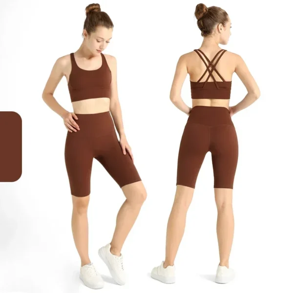 2 piece Sportswear Yoga Sets Breathable Fitness Suit Leggings And Tops Fitness Sports Suits Pilates Running Women's Tracksuit - Image 4