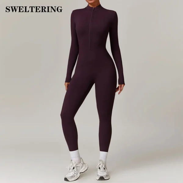 Women's Clothes Yoga Set Yoga Jumpsuits One Piece Workout Long Sleeve Rompers Sportswear Gym Set Workout Tracksuit Bodysuits