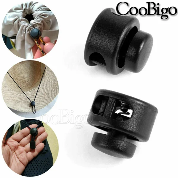 20pcs Spring Cord Lock Stopper Rope Clamp Toggle Clip Buckle Backpack Sportswear Shoelace Paracord Lanyard Colorful Plastic - Image 6
